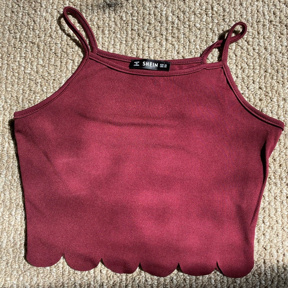 Maroon crop top